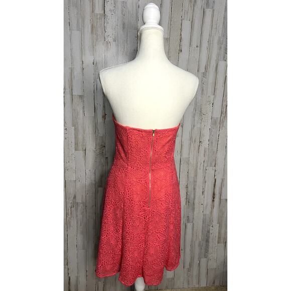 Lilly Pulitzer‎ Women's Pink Strapless Lace A-Line Dress Size 4 - Picture 4 of 6